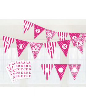 BANNER PERSONALIZADO FUCSIA/100