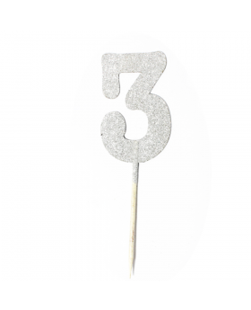 NUMEROS CON GLITTER #3/200