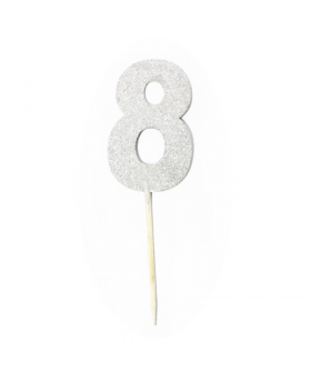 NUMEROS CON GLITTER #8/200