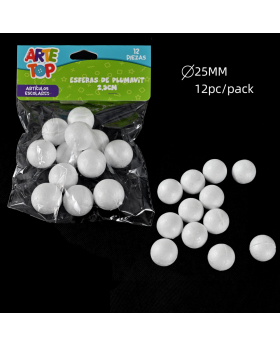 SET 12 ESFERA PLUMAVIT 2,5 CMS/200