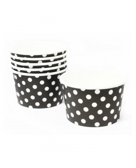VASOS POSTRE POLKA NEGRO SET6U /100