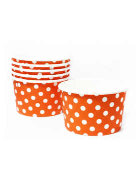 VASOS POSTRE POLKA NARANJA SET6U /100