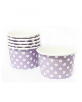 VASOS POSTRE POLKA LILA SET6U /100
