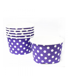 VASOS POSTRE POLKA MORADO SET6U /100