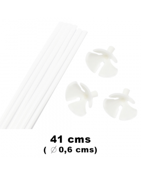 ST 12UN VARILLA COLOR BLANCO PARA GLOBO/300