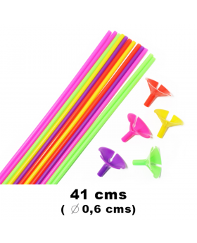 VARILLA COLOR MIXTO PARA GLOBO 12UN/300
