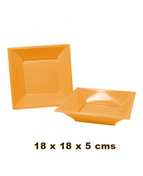 PLATO CUAD PLAS 18*18 CMS NAR*6 PCS/100