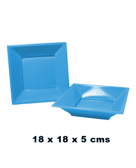 PLATO CUAD PLAS 18*18 CMS CAL* 6 P/100