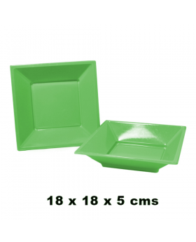 PLATO CUAD PLAS 18*18 CMS VER*6 PCS/100