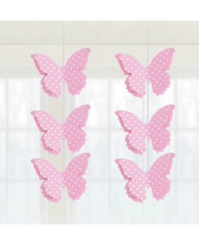 MARIPOSA DE PAPEL X6 PCS ROSADO/216