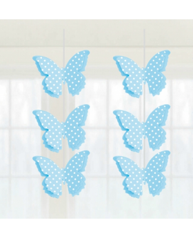 MARIPOSA DE PAPEL X6 PCS CELESTE/216