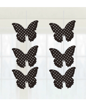 MARIPOSA DE PAPEL X6 PCS NEGRO/216