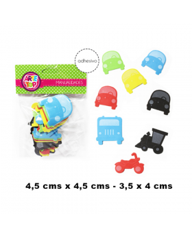 GOMA EVA FIGURAS CON DIBUJO AVIONES AUTOS /240