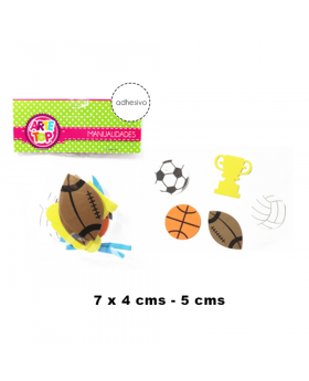 GOMA EVA FIGURAS CON DIBUJO PELOTAS /240