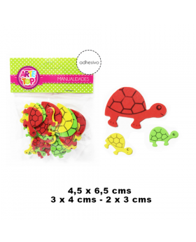 GOMA EVA FIGURA CON DIBUJO TORTUGA /240