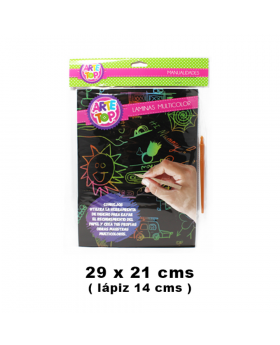 CUADRO MAGICO FLUOR CON LAPIZ SET5U /200