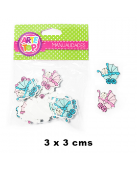 MANUALIDADES BABY SHOWER COCHE 24 PCS /480