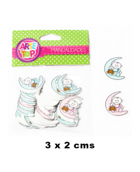 MANUALIDADES BABY SHOWER LUNA 24 PCS /480