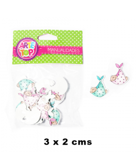 MANUALIDADES BABY SHOWER BEBE PAÑAL 24 PCS /480