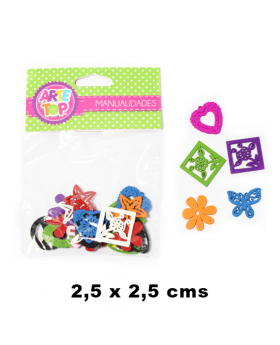 FLORES MEZCLADO COLORES 2,5 CM 24 PCS /480