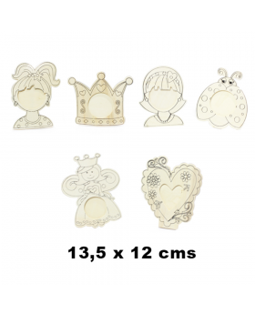 MADERAS FIGURAS 6 DISEÑO 13,5*12 CM
