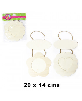 COLGANTE MADERA FLOR /240