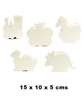 ALCANCIA ANIMALITOS MADERA /100