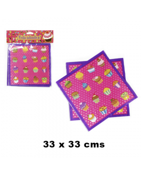 SERVILLETAS CUPCAKE * 12 UNID /200