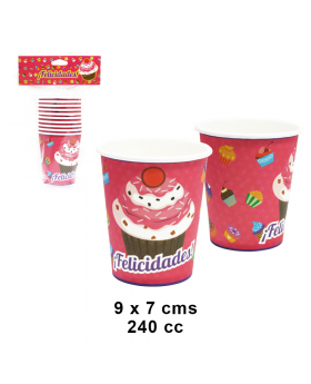 VASO x 10 DE CUPCAKE/120