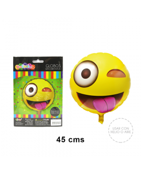 GLOBO METAL EMOTICON GUIÑO