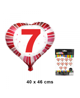 GLOBOS HELIO CORAZON N°7 /240
