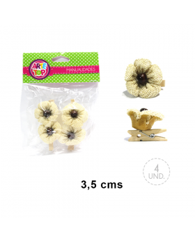 SET FLOR PERLA MADERA/300