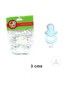 SET CLIP CHUPETE CELESTE/300