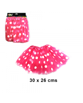 TUTU PUNTOS FUXIA/100
