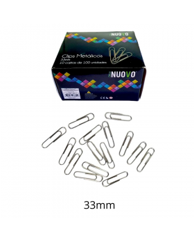 CLIP METALICO REDONDO 33MM SET100U /300