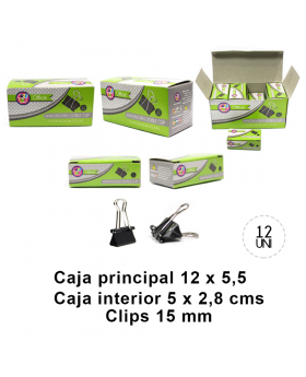 DOBLE CLIP 15MM SET12U /360