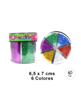 ENVASE GLITTER MULTICOLOR/144