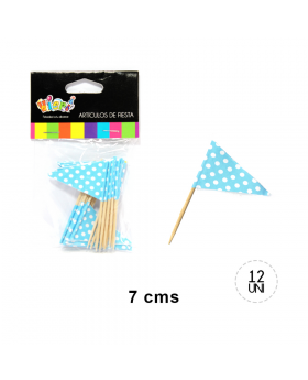 SET 12 PINCHOS CELESTE/300