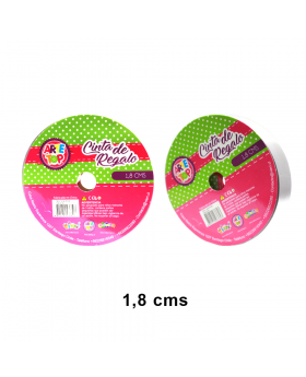 CINTA REGALO 1.8CM PLATA /300