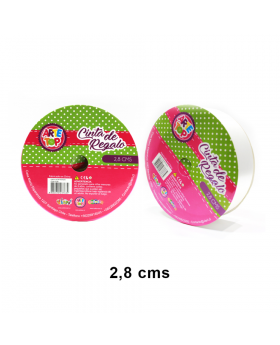 CINTA REGALO 2.8 CM BLANCO/144