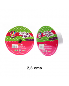 CINTA REGALO 2.8 CM PLATA/144