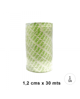 CINTA AHESIVA 1,2 CMX30 MTS ROLLO GRANDE/24