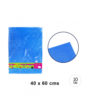 EVA GLITTER 40X60CM CELESTE/20