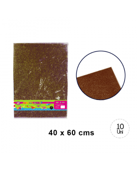GOMA EVA GLITTER CAFE 40X60 10UN/20