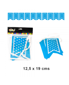 BANNER PUNTAS POLKA CELESTE/240
