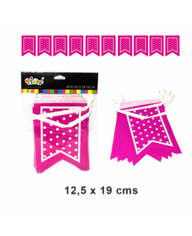 BANNER PUNTAS POLKA FUXIA/240