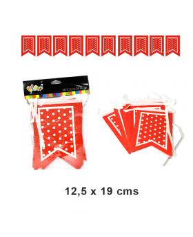 BANNER PUNTAS POLKA ROJO/240