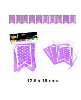 BANNER PUNTAS POLKA LILA/240