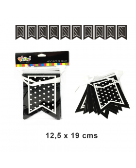 BANNER PUNTAS POLKA NEGRO/240