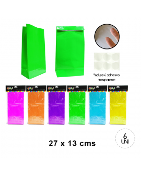 ST BOLSA SORPRESA PAPEL NEON/120